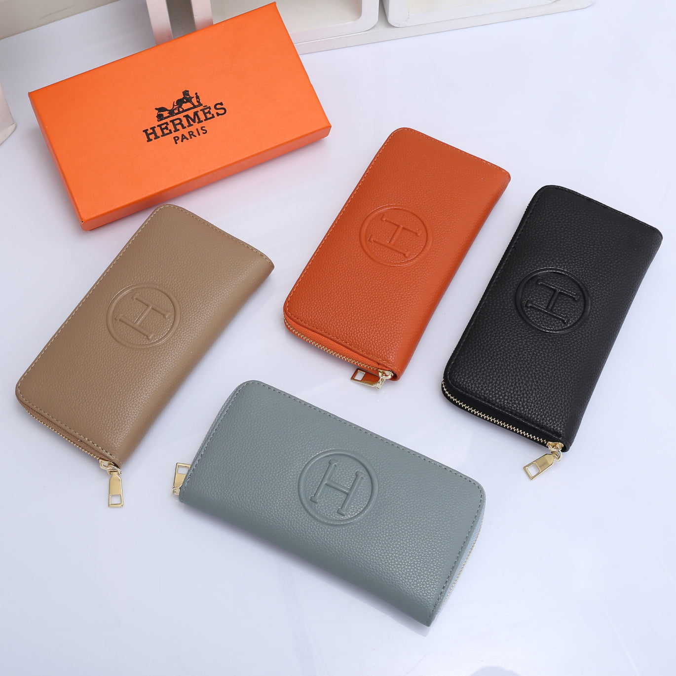 Hermes Fashion Zip Long Wallet Handbag