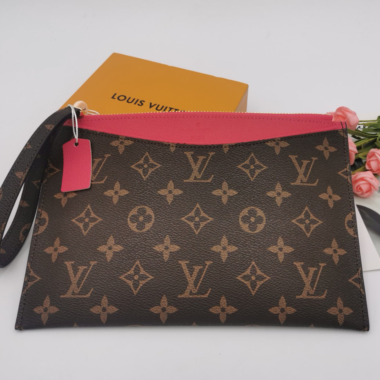 Louis Vuitton LV Monogram Zip Toiletry Bag Clutch Bag