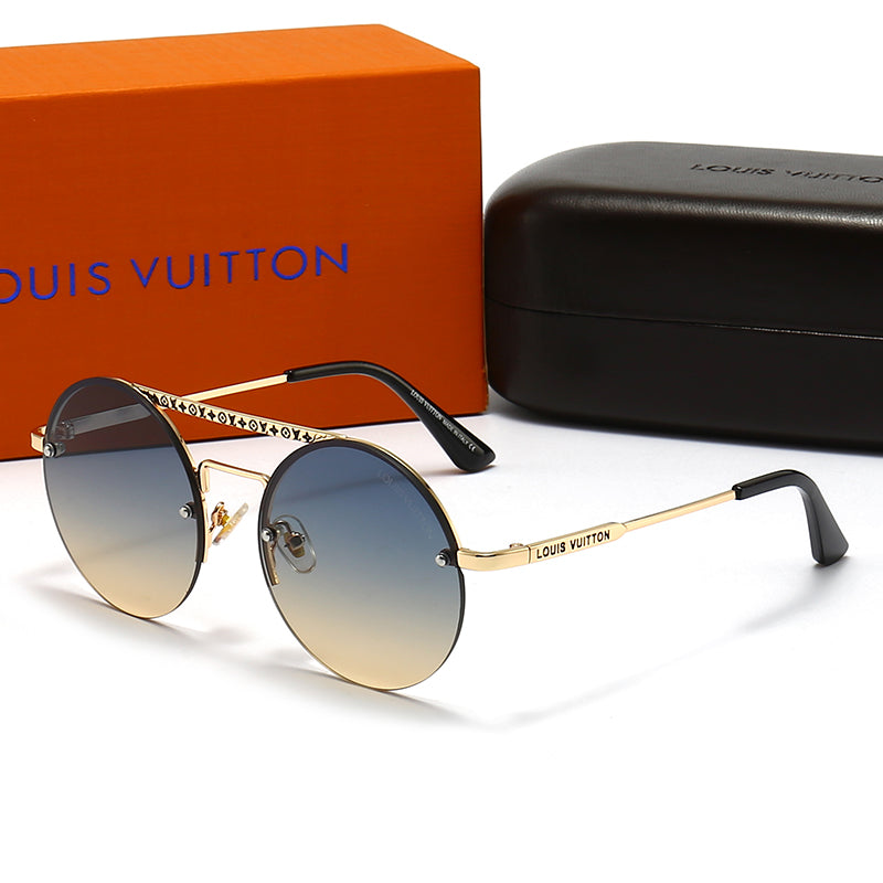 LV Louis Vuitton letter logo couple glasses leisure beach sunglasses