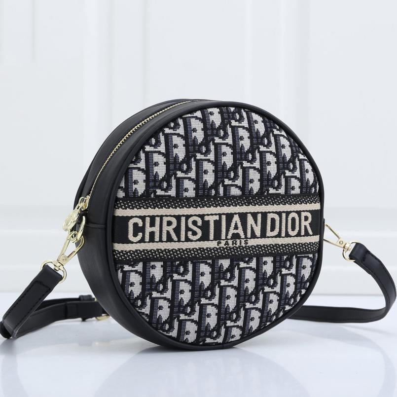 Christian Dior canvas women's small round bag round cake bag