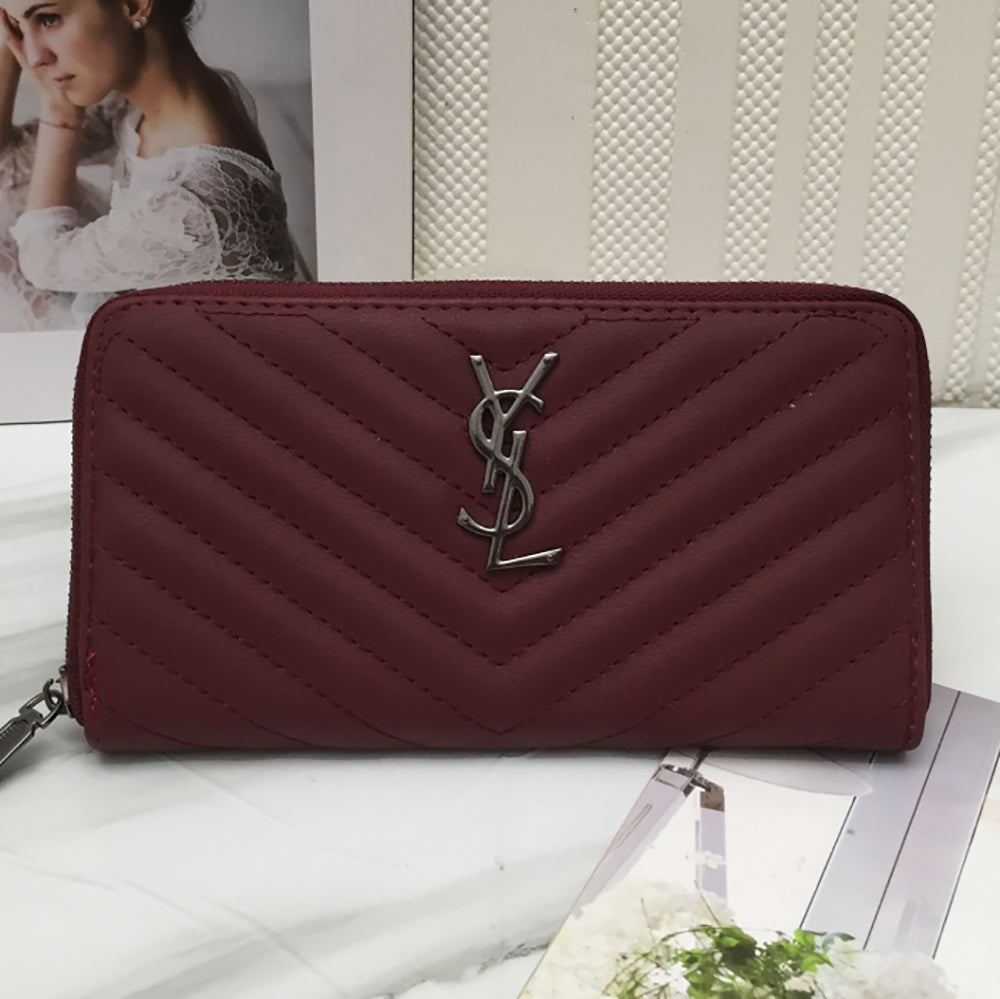 YSL Yves Saint Laurent Hot Sale Classic Women's Zipper Small Wallet, Coin Purse, Key Case, Ladie