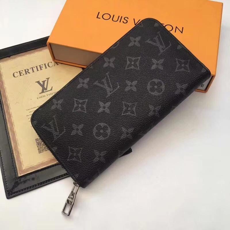 Louis Vuitton LV Hot Selling Classic Men's and Women's Long Zipper Wallet LOGO Printed Lette