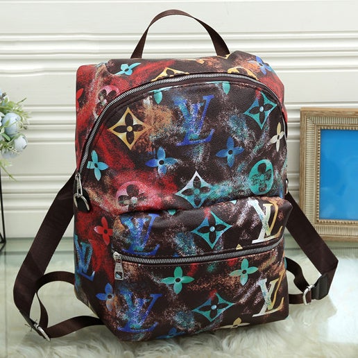 Louis Vuitton LV Monogram men's and women's tie-dye backpack shoulder bag