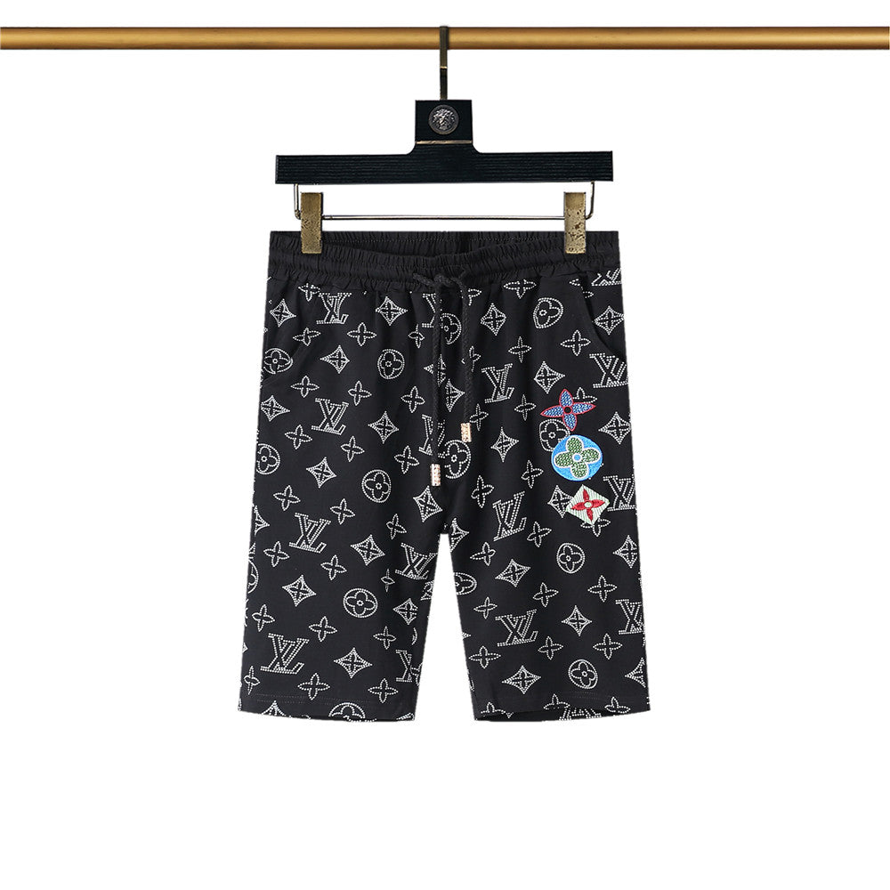 Louis Vuitton LV new round neck short sleeve + shorts two-piece set