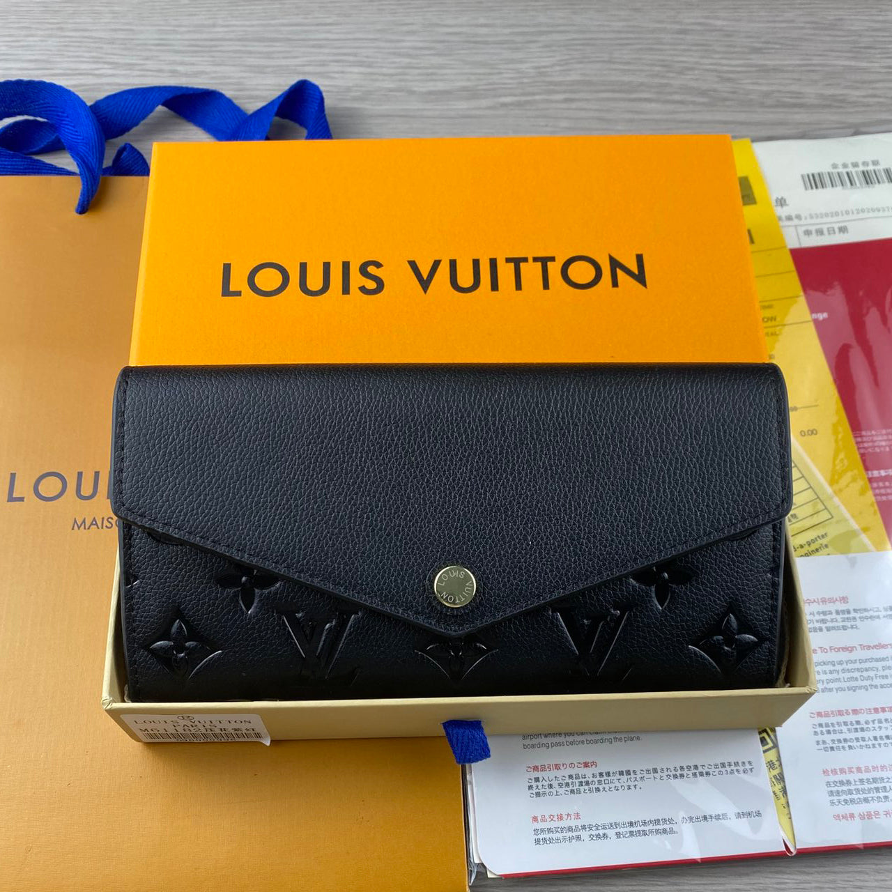 Louis Vuitton LV Button Long Wallet Bag