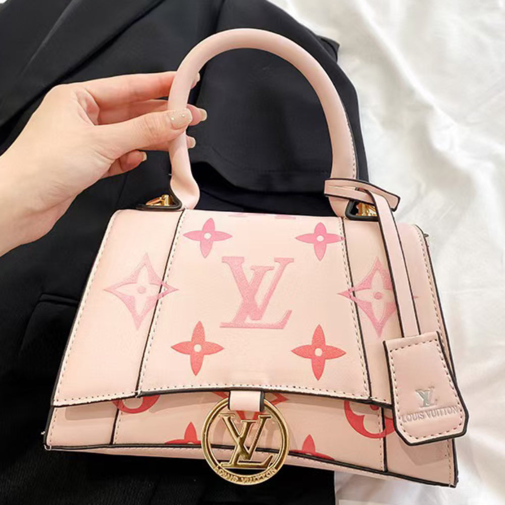 LV Louis vuitton new letter print stitching color shoulder bag messenger bag