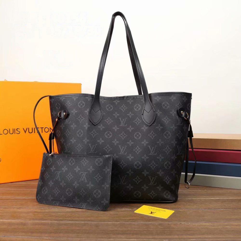 LV Louis Vuitton Monogram Canvas Neverfull GM Shopping Bag Shoulder Bag Two-Piece Set