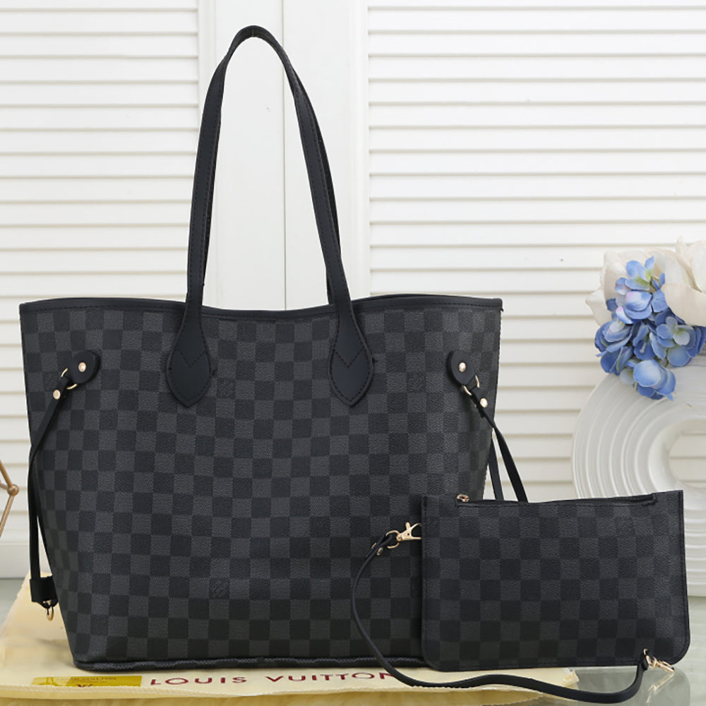 LV Louis Vuitton hot sale colorful letter logo print two-piece handbag shoulder bag messenger bag