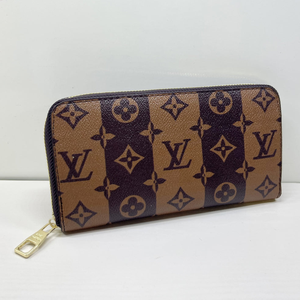 Louis Vuitton LV Monogram Long Zip Wallet Clutch Bag