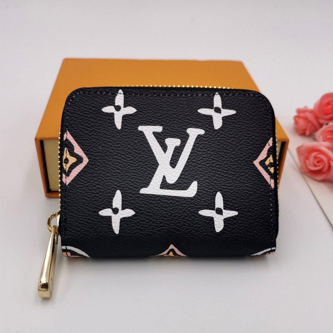 LV Louis Vuitton Fashion Women's Bag Square Zipper Wallet Clutch