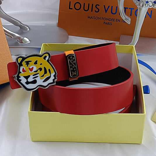 LV Louis Vuitton Fashion Tiger Pin Buckle New Belt