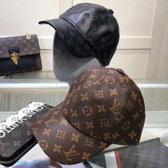 LV Louis Vuitton full printed letter logo women's men's baseball cap