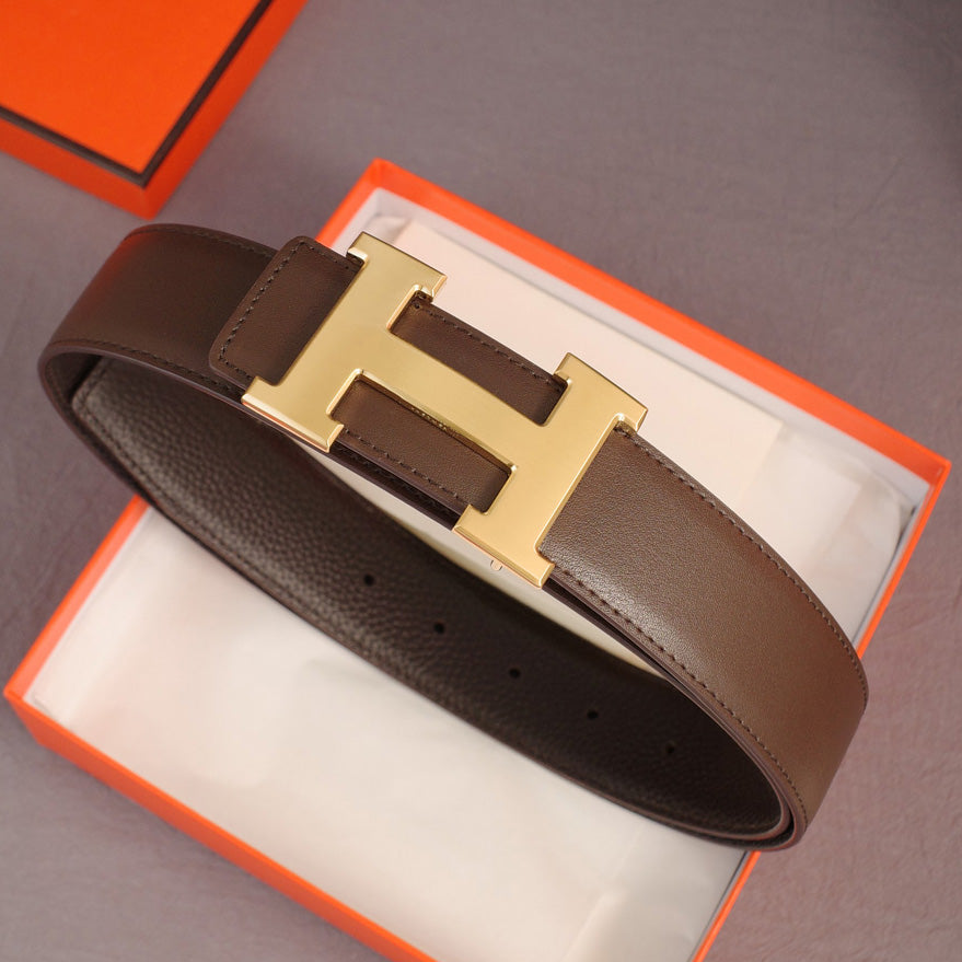 Hermes Fashion Men's and Women's Letter Buckle Belt