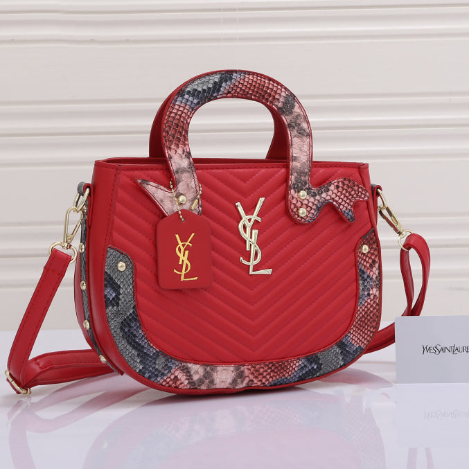 YSL Saint Laurent Fashion Ladies Splicing Shoulder Crossbody Bag Tote Bag