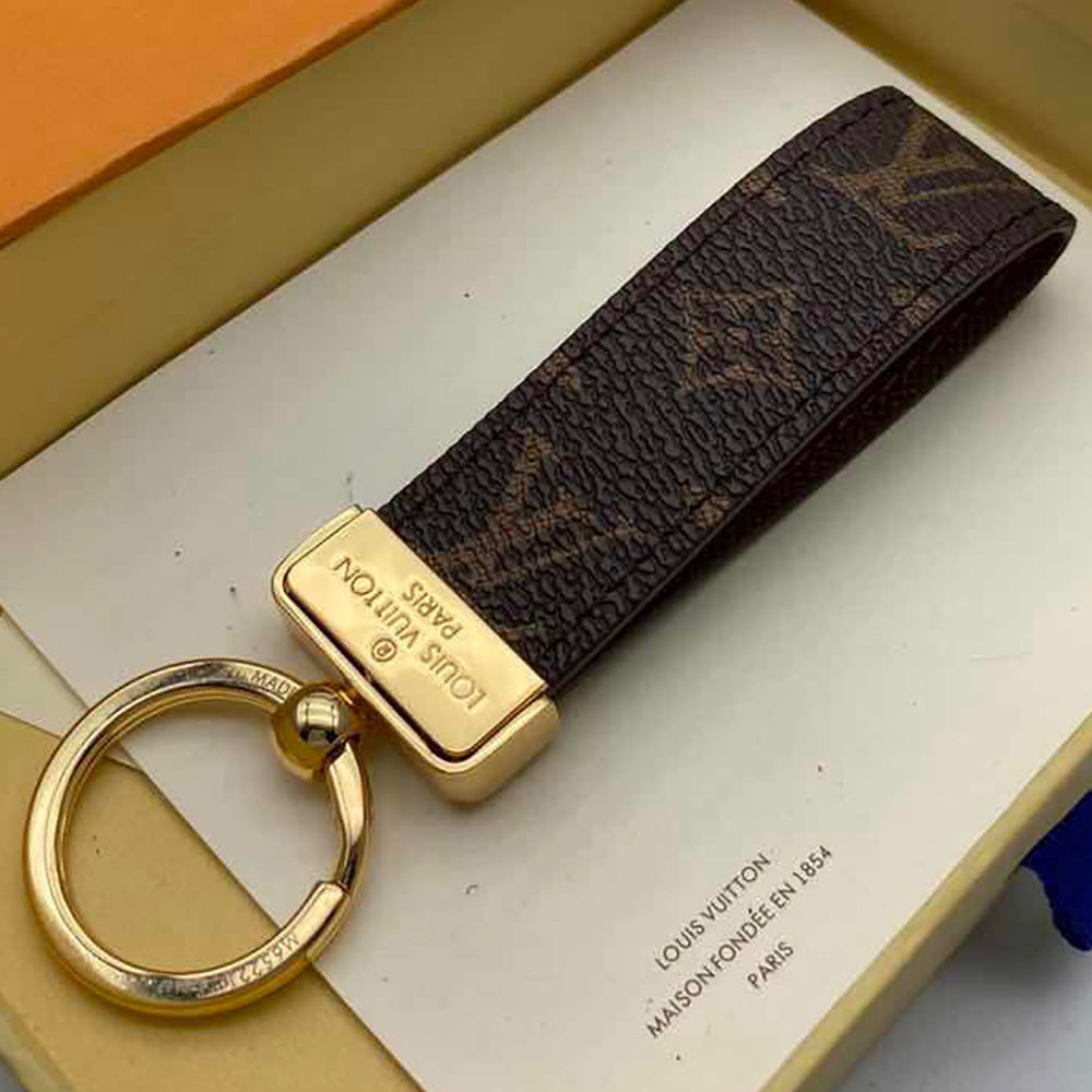 LV Louis Vuitton Letter Print Men's Keychain