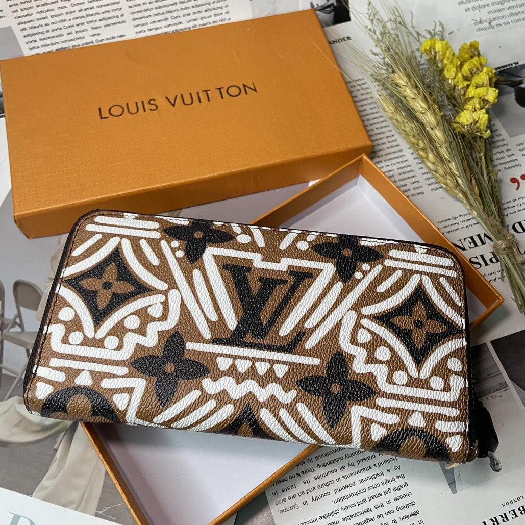 Louis Vuitton LV Monogram Canvas Long Zip Wallet Bag