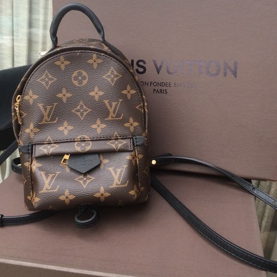 LV Louis Vuitton Women Daypack School Bag Leather Backpack