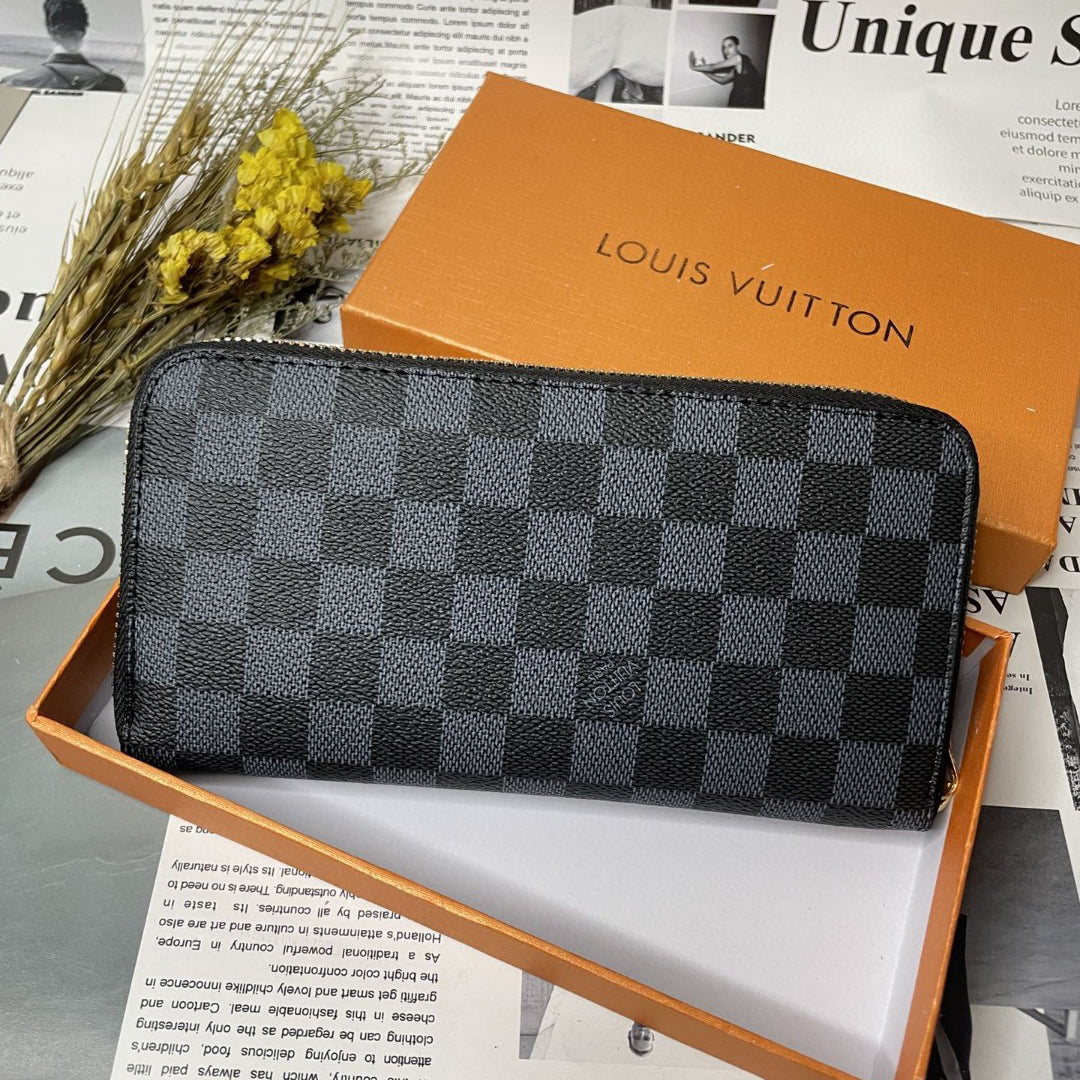 Louis Vuitton LV Monogram Canvas Long Zip Wallet Bag