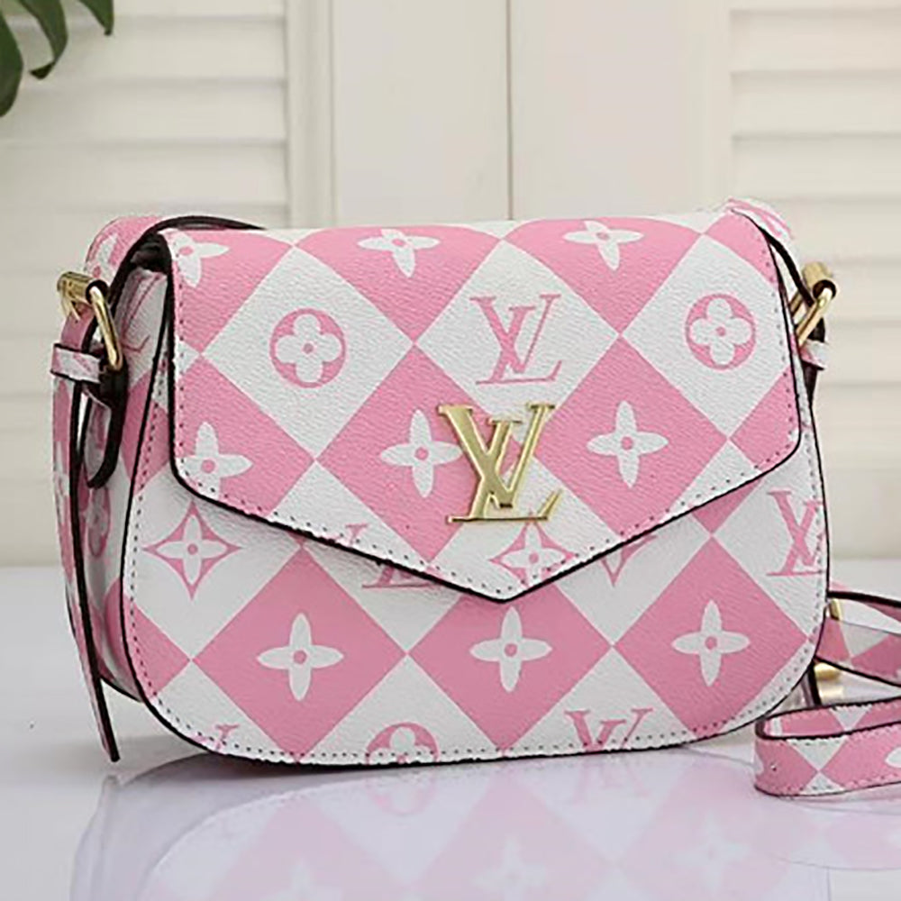 LV Louis Vuitton colorful letter logo flap shoulder bag crossbody bag