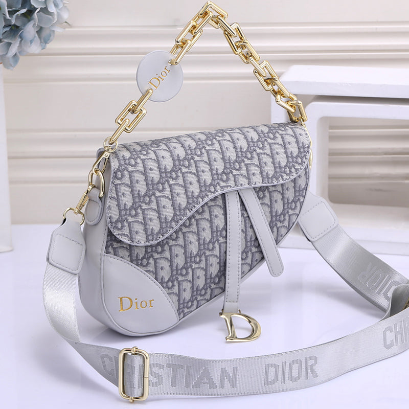 Dior Women's Canvas Saddle Bag Shoulder Bag