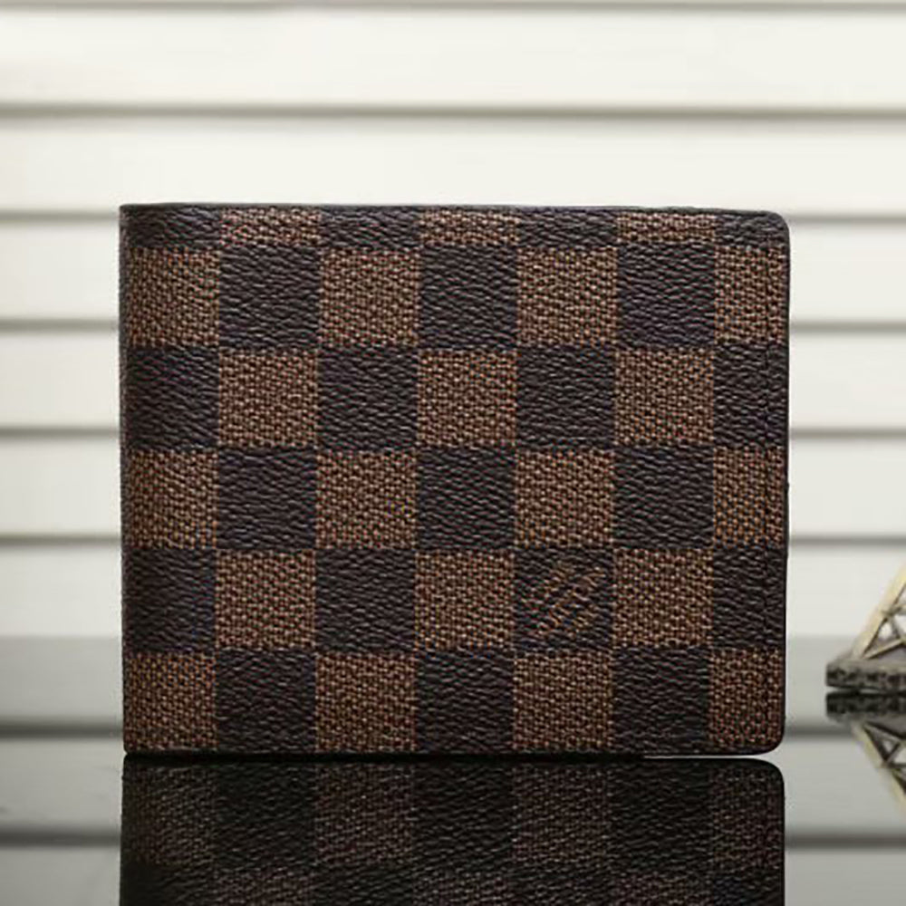 LV Louis Vuitton Retro Short Flip Wallet Men Women's Wallets Card Holder Bag