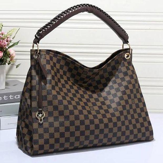 Louis Vuitton LV Women Fashion Leather Satchel Handbag Shoulder 