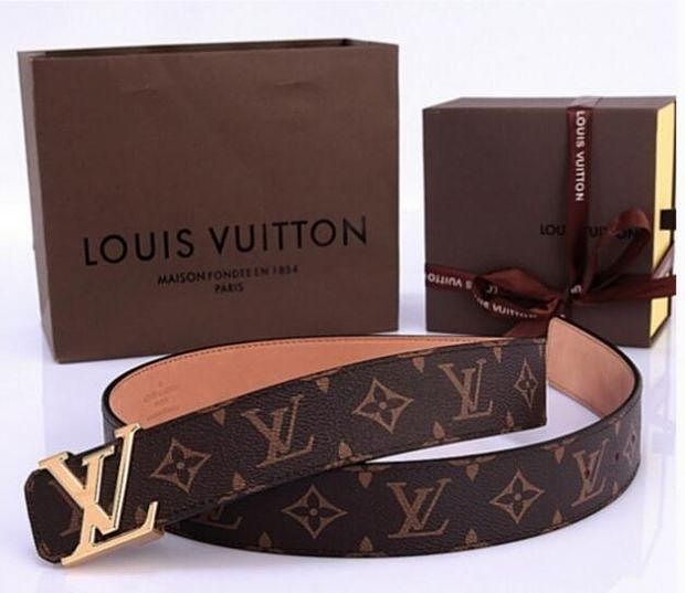 Louis Vuitton LV Woman Men Fashion Smooth Buckle Belt Leather Be