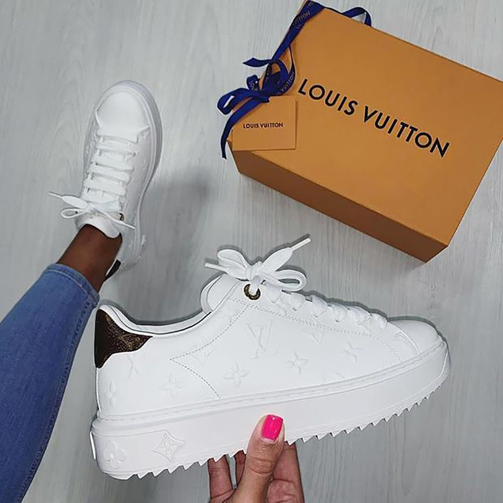 LV Louis Vuitton embossed logo Low-Top sneakers shoes