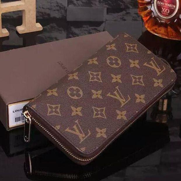 LV Louis Vuitton Hot Sale Zipper Clutch Long Wallet Bag