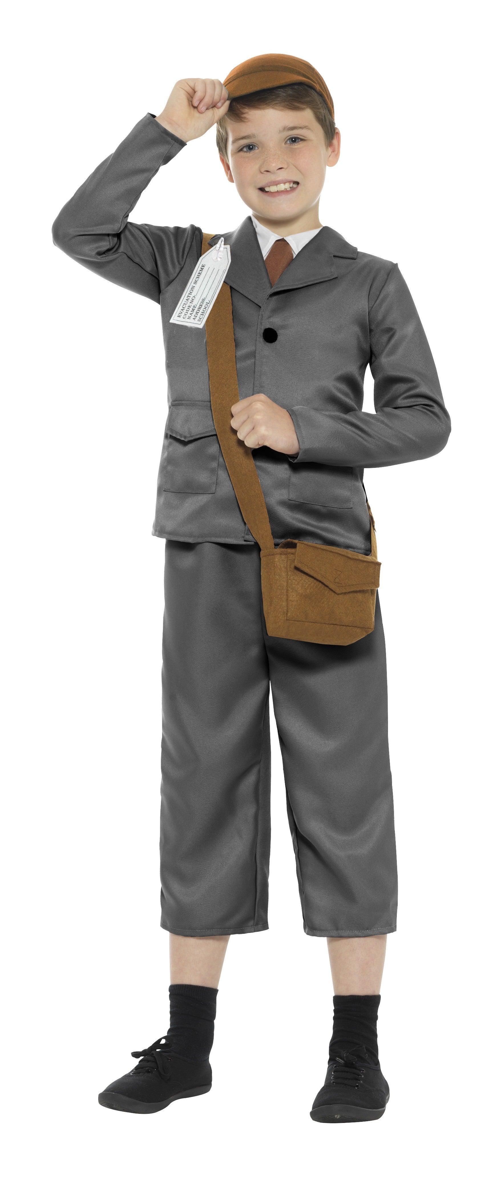 world war 2 evacuee costume boy