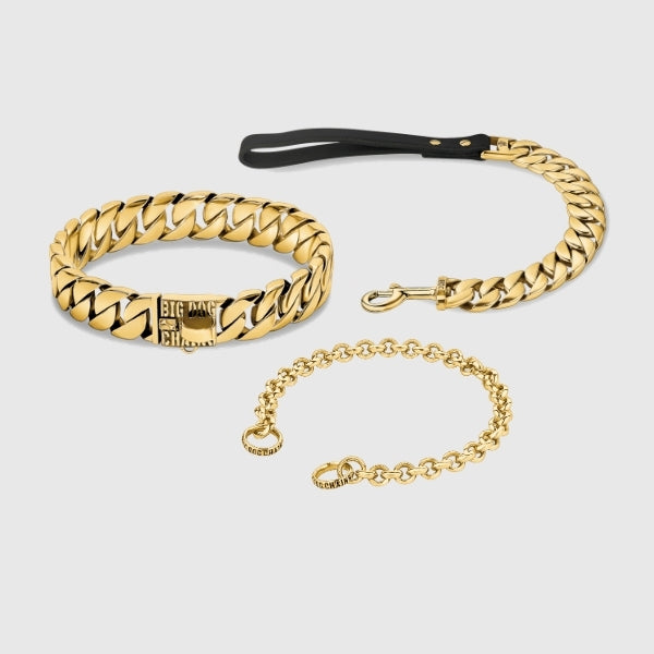 Luxury Gold Dog Collars and Leashes - BIG DOG CHAINS – BIG DOG CHAINS