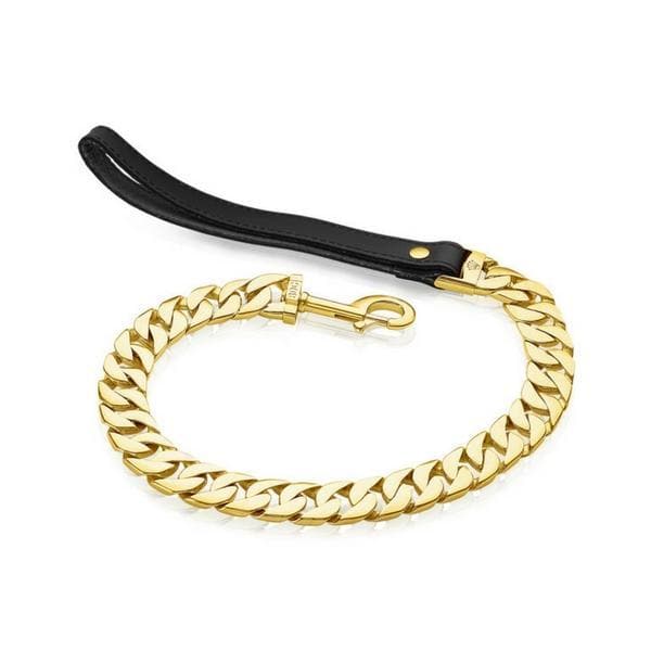 Gold Cuban Link Dog Leash, Luxury Lead for Large Dogs - BIG DOG CHAINS ...