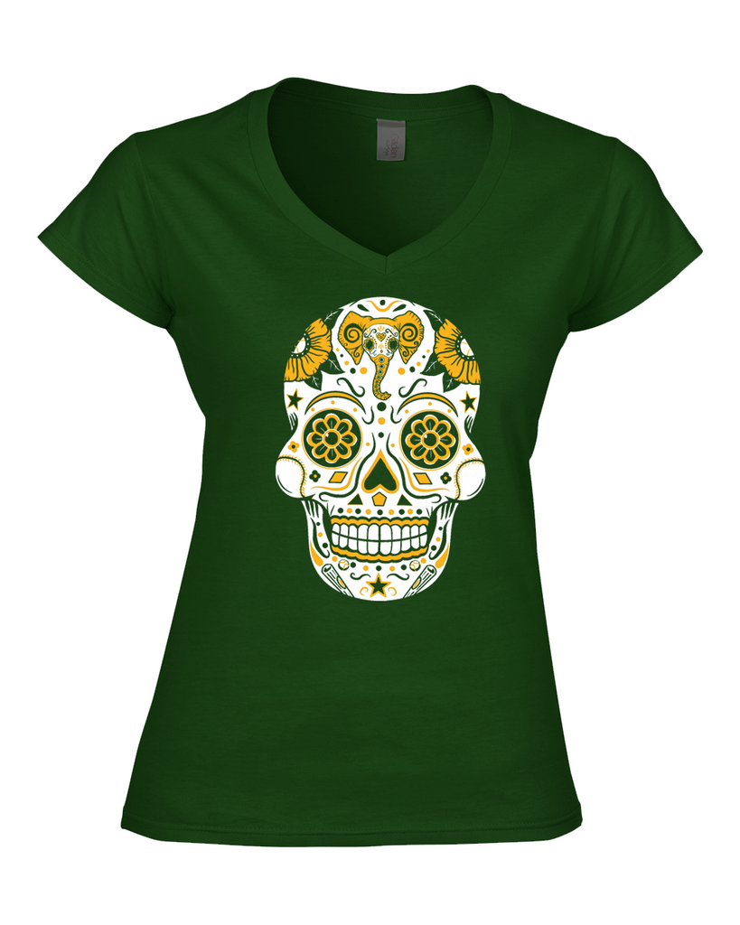 oakland a's skull shirt