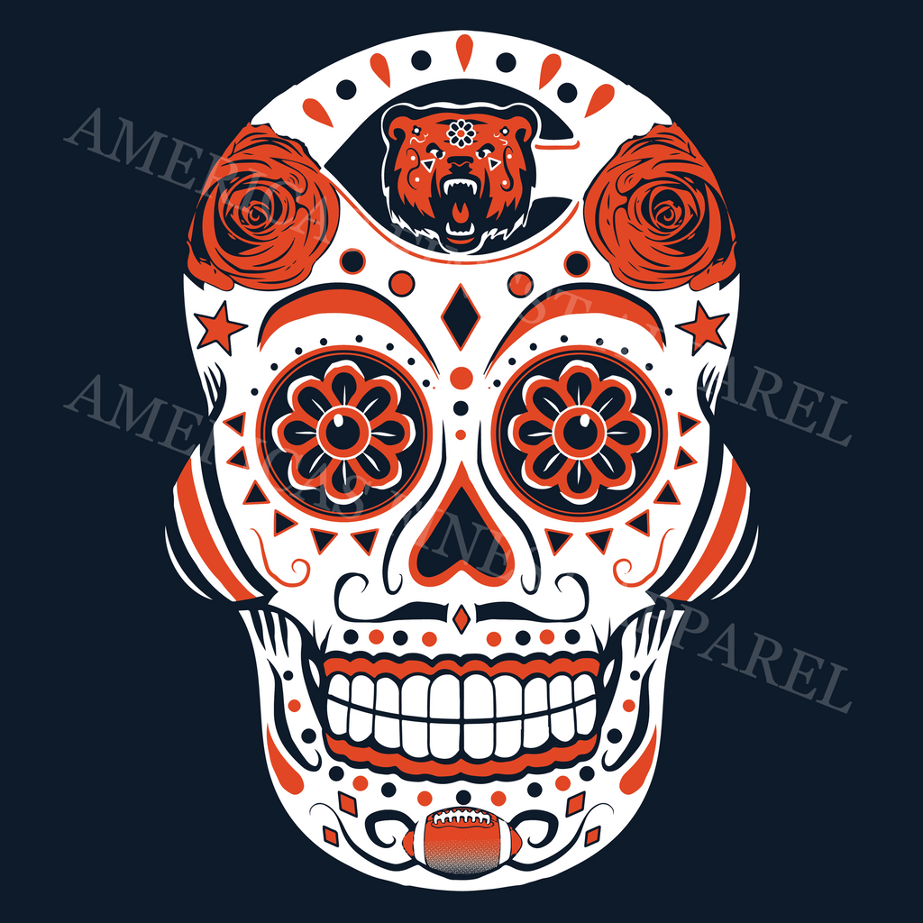 Houston Texans 12'' Sugar Skull Sign