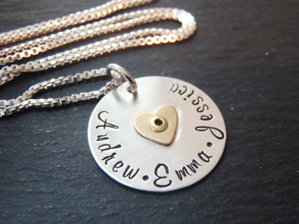 mothers necklace with kids names