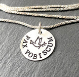 Pax vobiscum peace dove necklace. drake designs jewelry