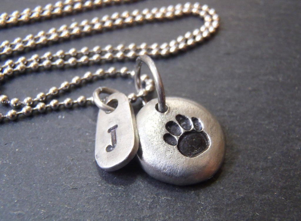 personalized dog paw print necklace