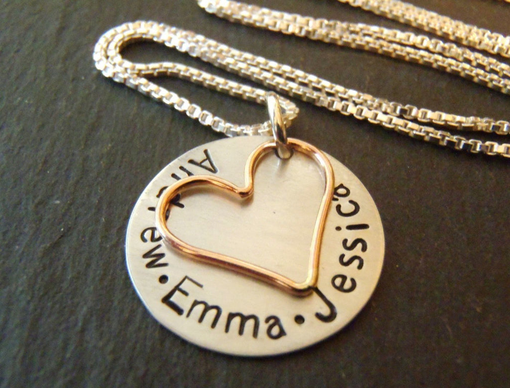 gold mom necklace personalized