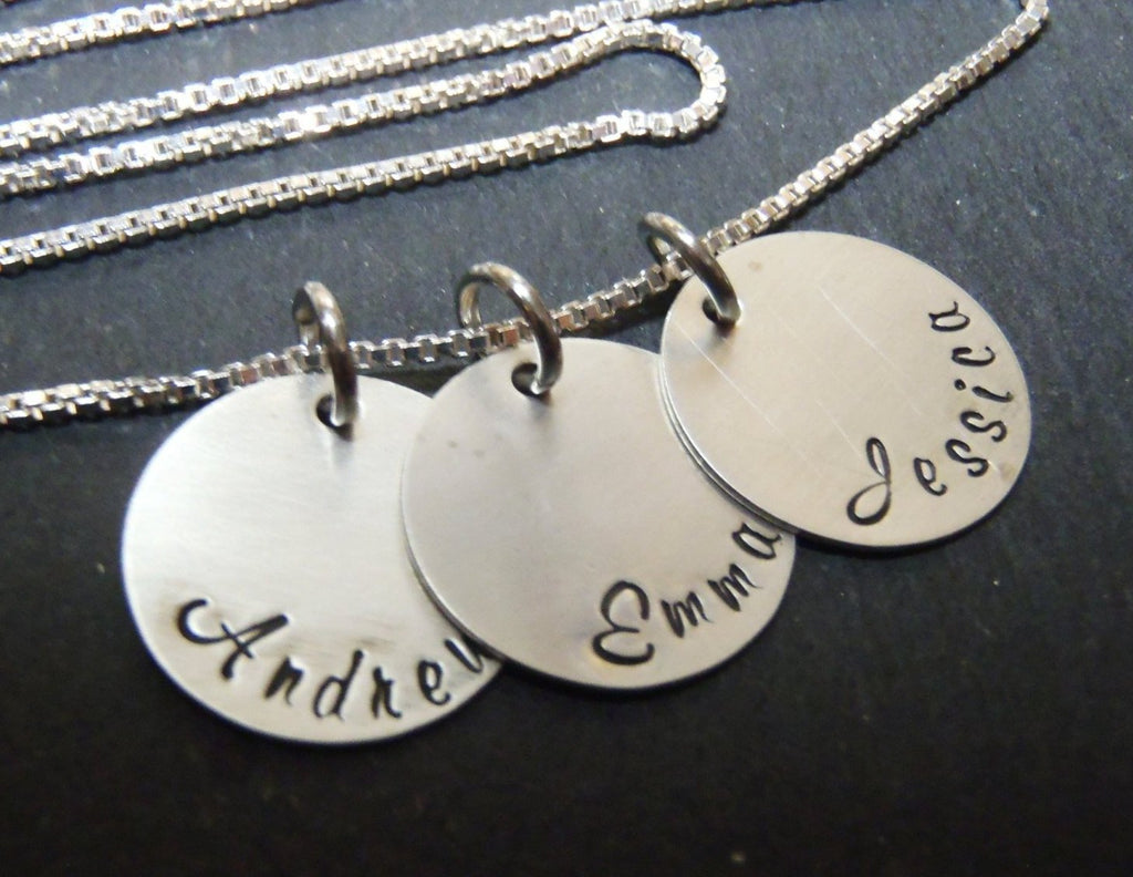 Mother S Necklace Personalized With Children S Names Hand Stamped On S Drake Designs Jewelry