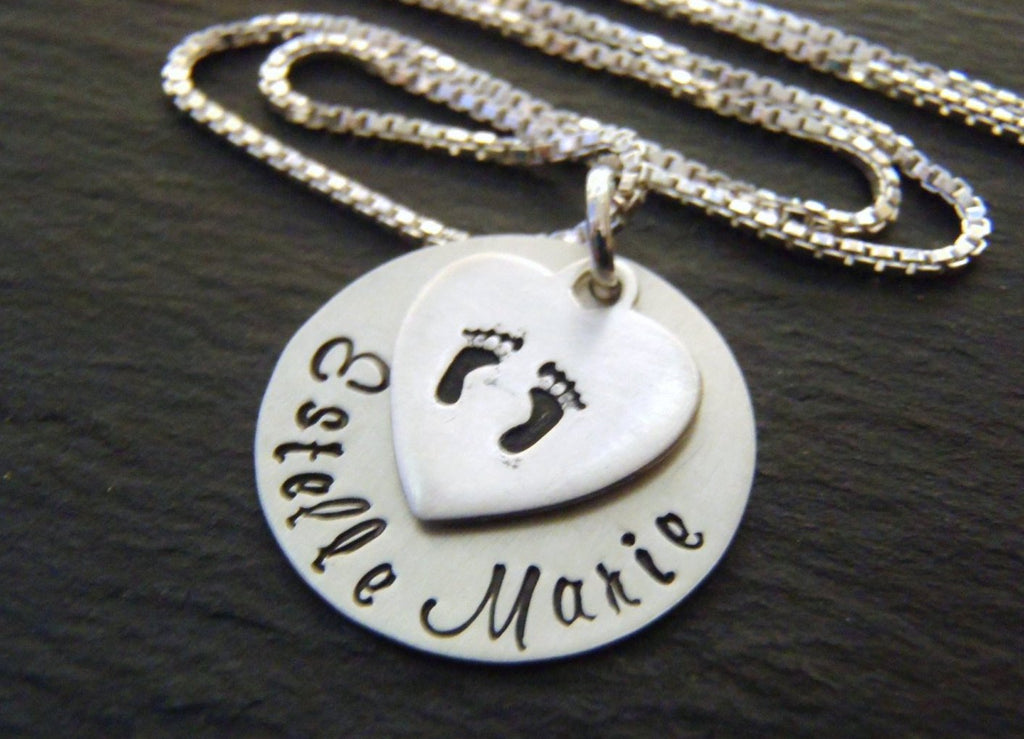 personalized footprint necklace