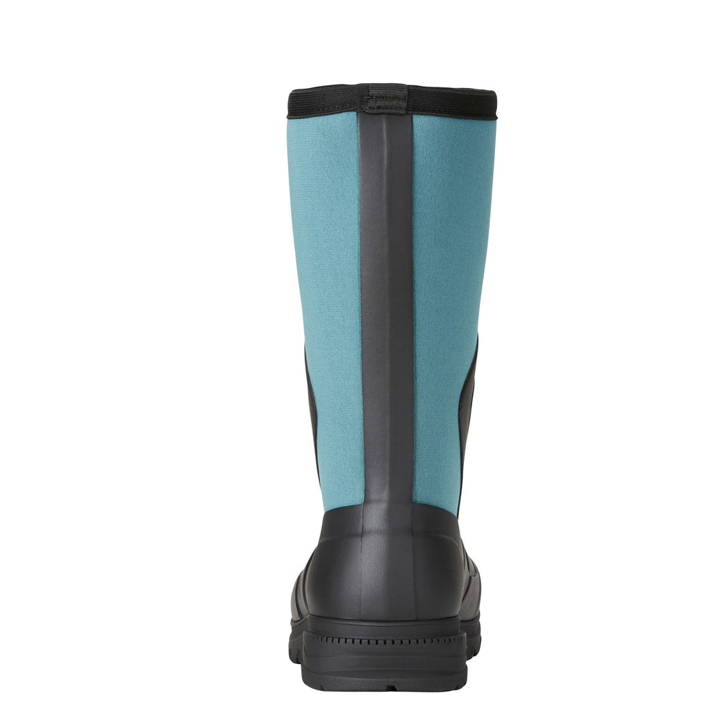 teal rubber boots