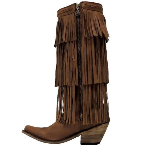 liberty black boots fringe