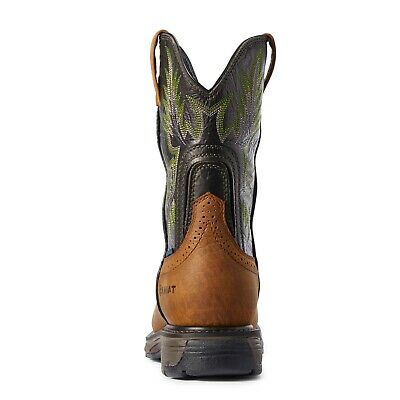 ariat pull on steel toe boots