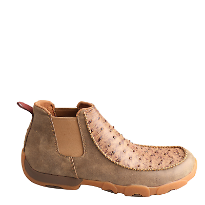 Twisted X Men's Brown Ostrich Driving 
