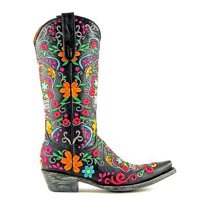 sugar skull cowboy boots