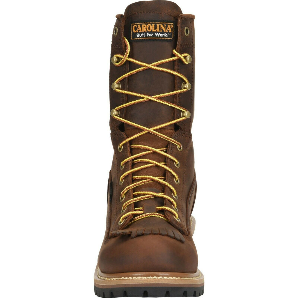 carolina men's logger 8 steel toe work boots