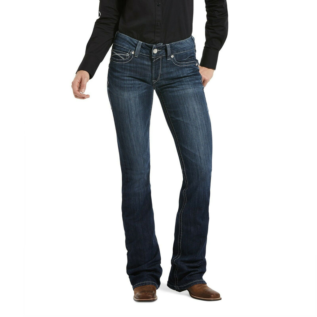 Ariat Ladies R.E.A.L Arrow Fit Mid Rise Boot Cut Jeans 10033479 – Wild