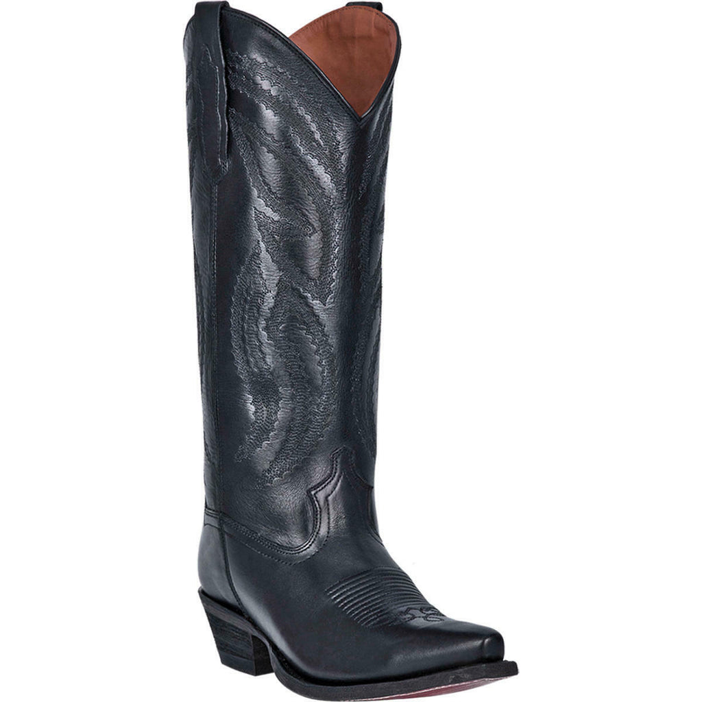 ladies black leather boots