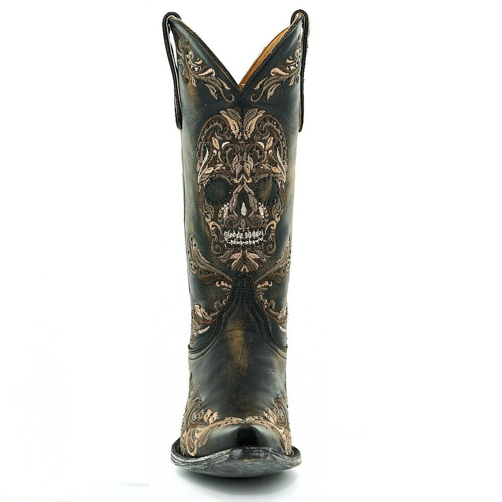 womens skull cowboy boots