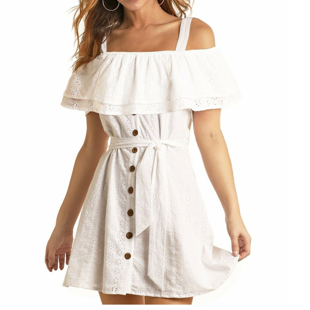 white cowgirl dress